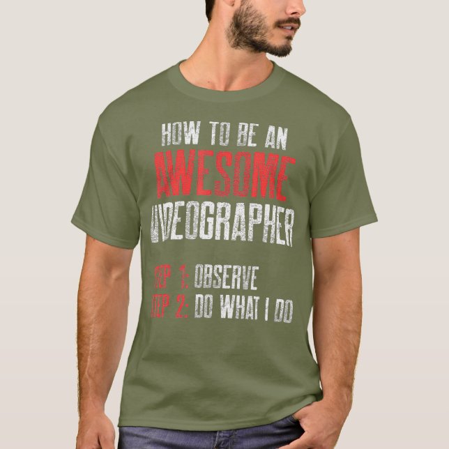 Videograf Observe Videography Filmmaker Gift T Shirt (Framsida)