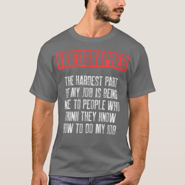 Videograf People Videography Filmmaker Gift T Shirt (Framsida)