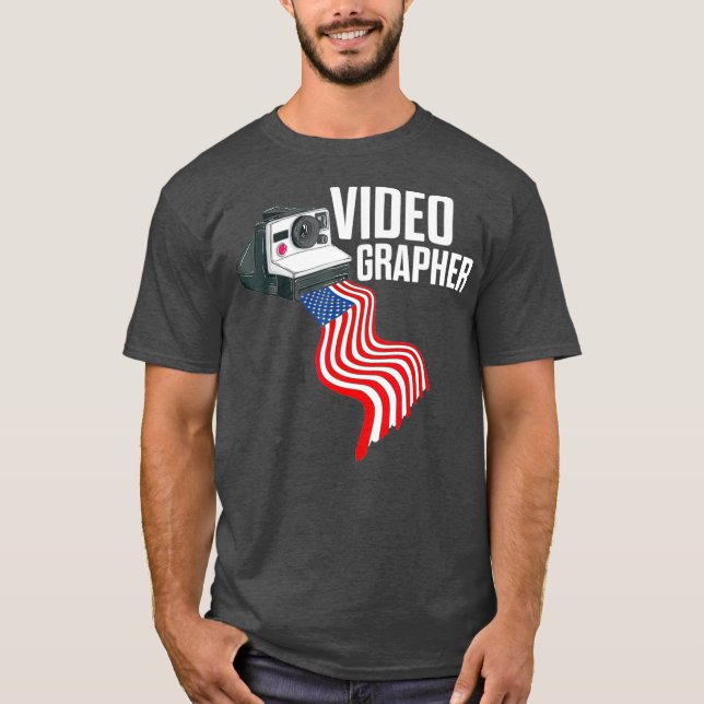 Videograf Practicing Videography Filmmaker T Shirt (Framsida)