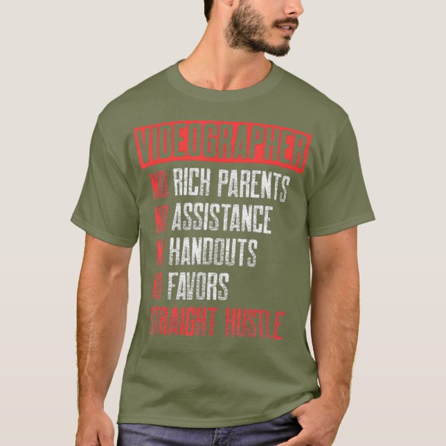 Videograf Rik Videography Filmmaker Gift T Shirt (Framsida)