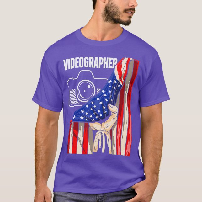 Videograf USA Videography Filmmaker Gift T Shirt (Framsida)