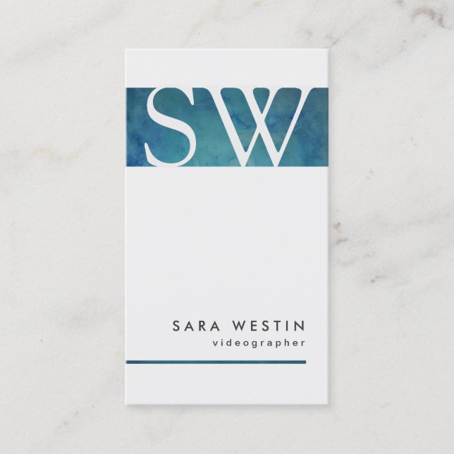 Videograf Visual Arts Monogram Visitkort (Framsida)