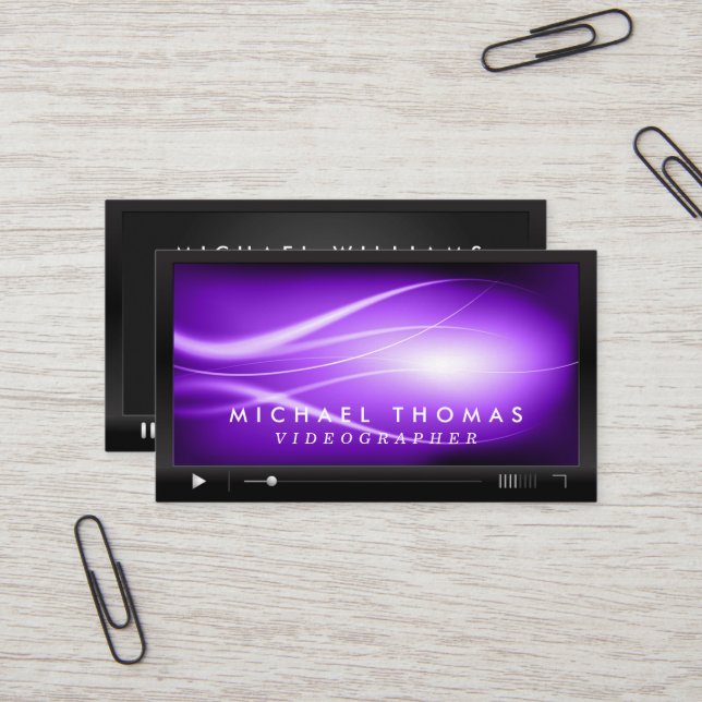 Videographer visitkortar visitkort (Fram/Back In Situ)