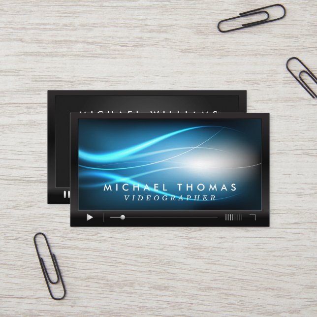 Videographer visitkortar visitkort (Fram/Back In Situ)
