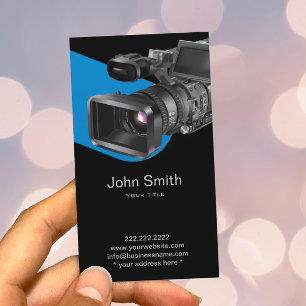 Videoinspelningfotografiprofessionell Visitkort
