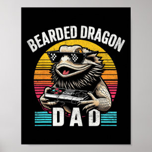 Videokamera Lizard Repti med böjd Dragon Vintage-P Poster