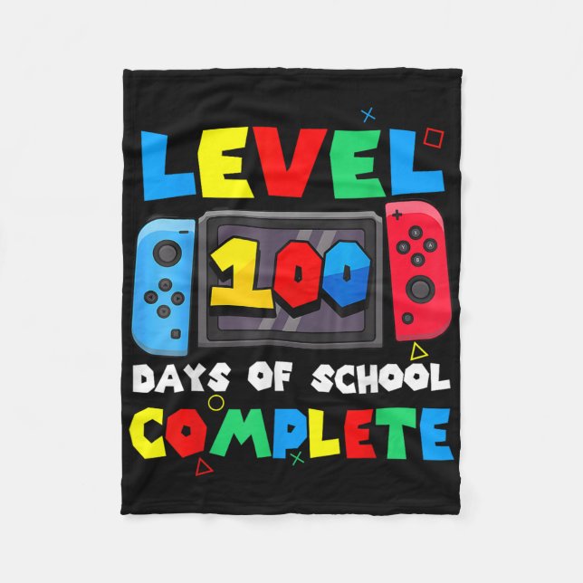 Videokamera på 100 dagar i skolan - färdigt spelsp fleecefilt (Framsidan)