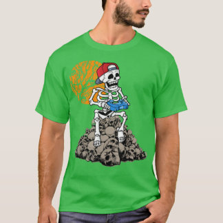 Videokameror för Halloween Skeleton Gamer Boys Kid T Shirt