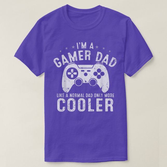 Videokamspel för manar Funny Gamer Pappa Fars dag  T Shirt (Design framsida)