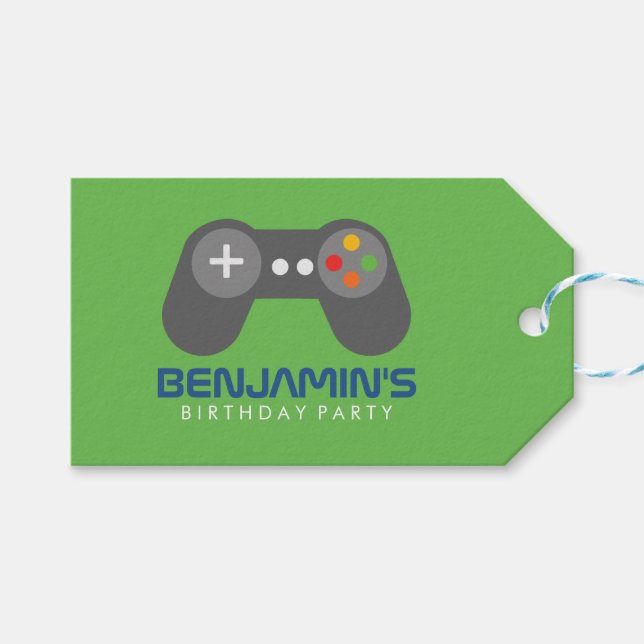 Videokamspelskontroll Barns födelsedag Party Presentetikett (Framsidan (Horisontell))
