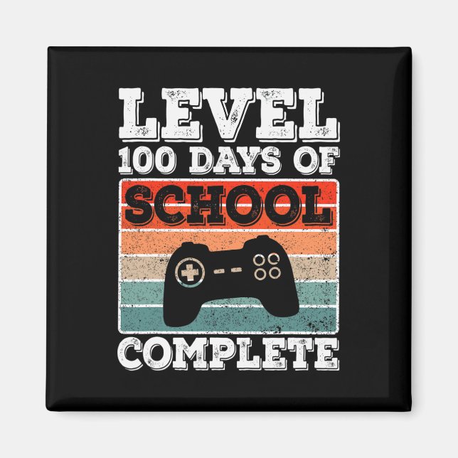 Videoklipp med 100 dagars skolavbildning - färdigt magnet (Framsidan)