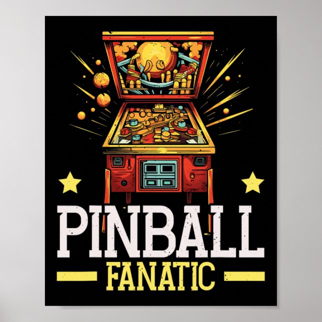 Videoklippspel för spelspel i Pinbyll Maskin Arcad Poster (Framsidan)