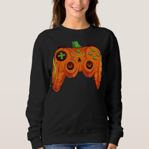 VideokspelarID för Halloween Gamer Pumpkin-styrenh T Shirt