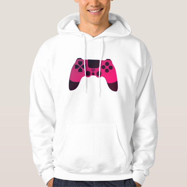 Videoogamer för spelkontroll Nerd Gamer Hoodie (Framsida)