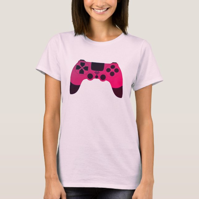 Videoogamer för spelkontroll Nerd Gamer T Shirt (Framsida)