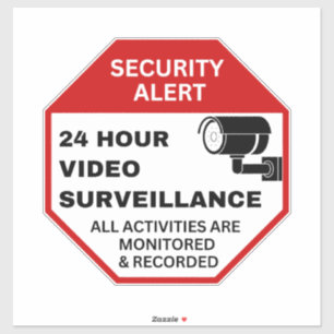 Videoövervakningssignaler,Business CCTV-säkerhet Klistermärken