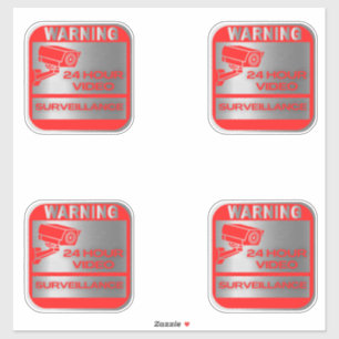 Videoövervakningssignaler,varning Klistermärken