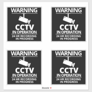 Videoövervakningsskyltar,varningsetikett Klistermärken