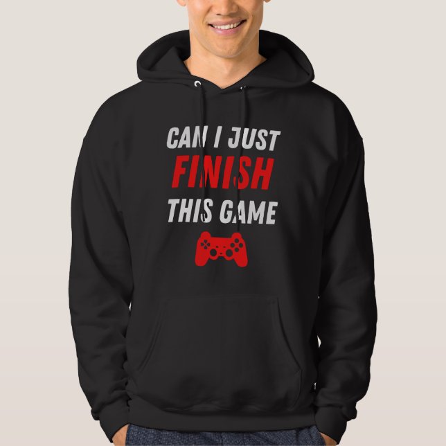 Videopel Lustigt Kan jag bara avsluta det här spel Hoodie (Framsida)