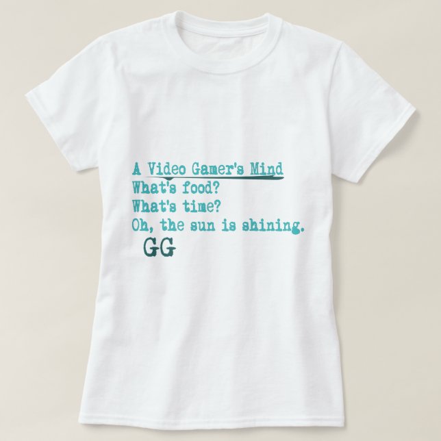 videopp gamers varar besvärad gg tee (Design framsida)