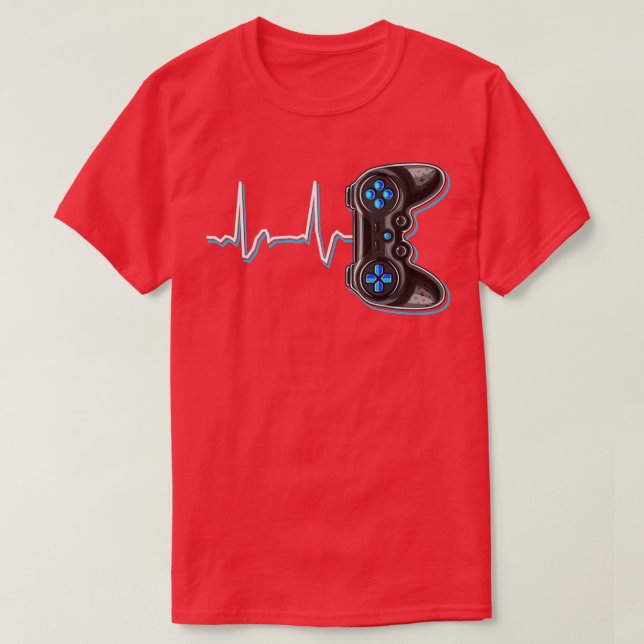 Videopulsslag Videokamerans spelstyrenhet - lyft b T Shirt (Design framsida)