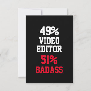 Videoredigerare Badass-kort Kort