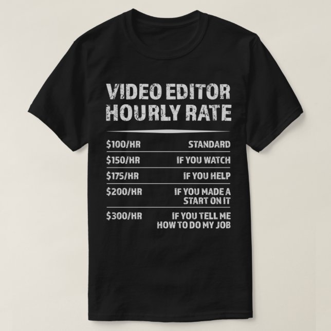 Videoredigerare - timtaxering för ljudupptagningsf t shirt (Design framsida)
