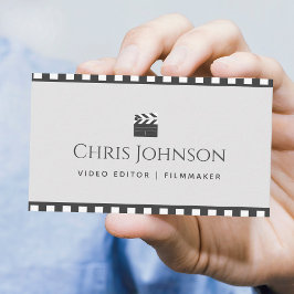 Videoredigeraren Filmmaker Pastel & Brown Movie Ta Visitkort