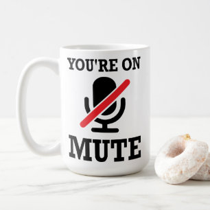 Videosamtal, arbete hemifrån, du är på tyst kaffemugg