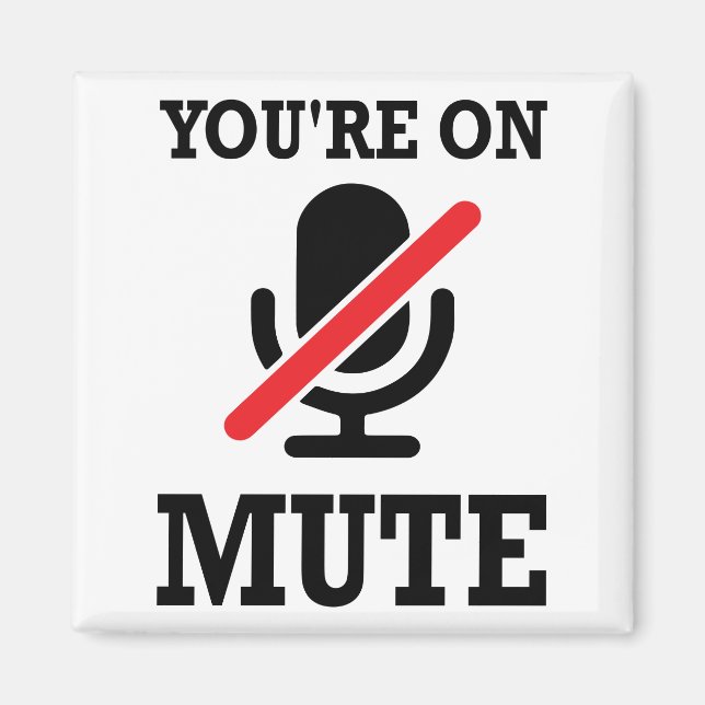 Videosamtal, arbete hemifrån, tyst ljud av magnet (Framsidan)