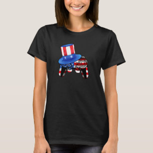 Videospel 4:e juli-styrenheten amerikansk Flagga T Shirt