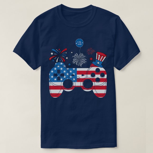Videospel 4:e juli-styrenheten Amerikanska barn B T Shirt (Design framsida)