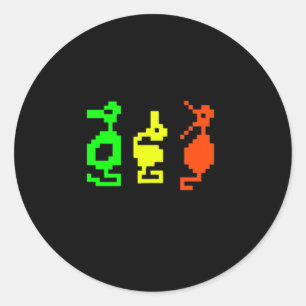 Videospel 8-bitars Äventyr Dragon Runt Klistermärke