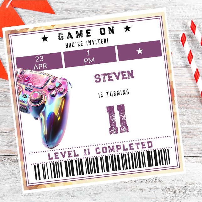 Videospel barns födelsedag pappersservett (Skapare uppladdad)