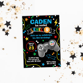 Videospel Födelsedagsfest inbjudan