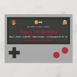 Videospel Födelsedagsfest inbjudan