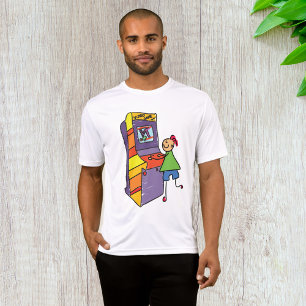 Videospel för Arcade Gamer Roligt Vintage Stick fi T Shirt