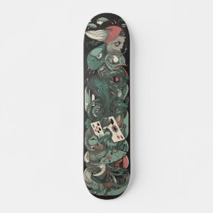 Videospel för Joker Monster-grönt Mini Skateboard Bräda 18,5 Cm