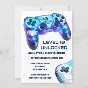 Videospel för spelkontroll på nivån olåst inbjudningar