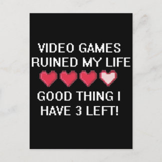 Videospel fördärvade min livstil 1 vykort