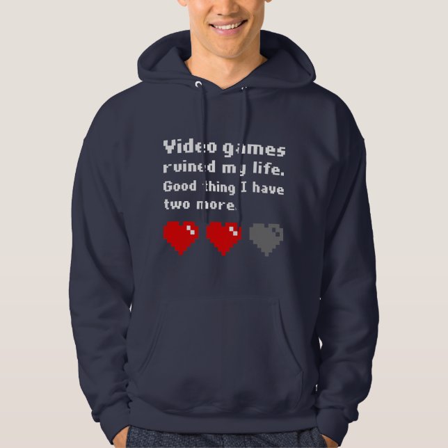 Videospel förstörde mitt liv hoodie (Framsida)