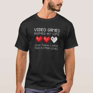 Videospel förstörde mitt liv - klassiskt videokons t shirt