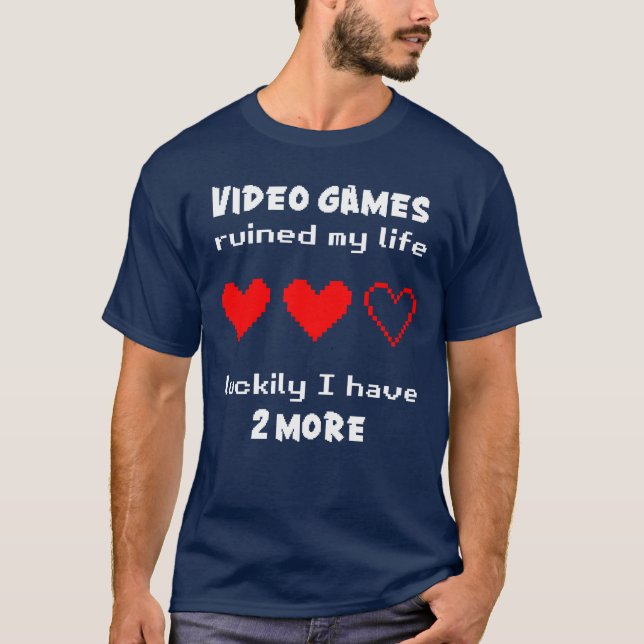 Videospel förstörde mitt liv t shirt (Framsida)