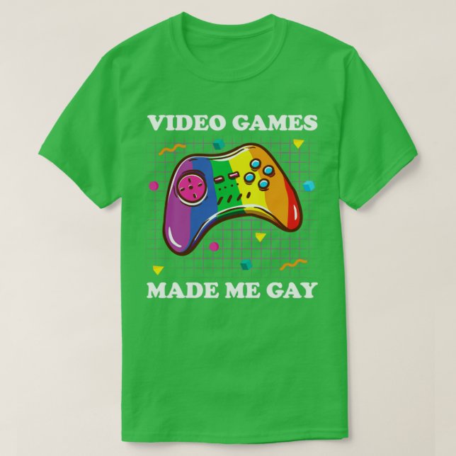 Videospel gjorde mig till Gay Gaymer HBT Priede Ga T Shirt (Design framsida)