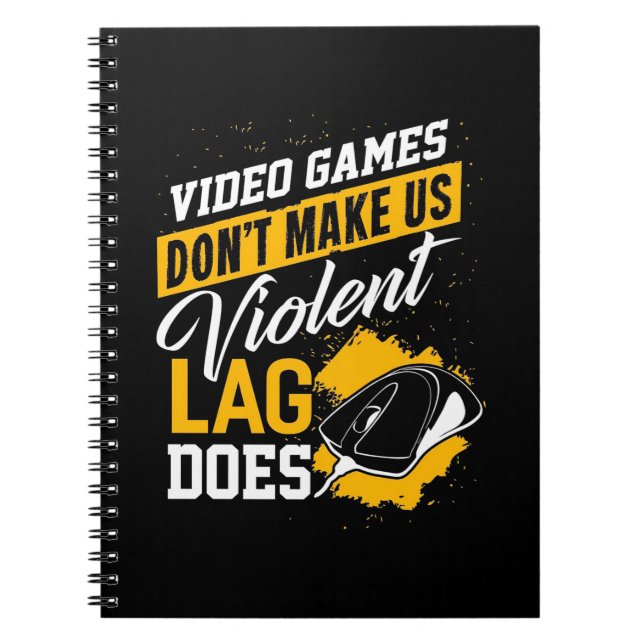 Videospel gör inte spelaretiketten gör anteckningsbok (Framsidan)