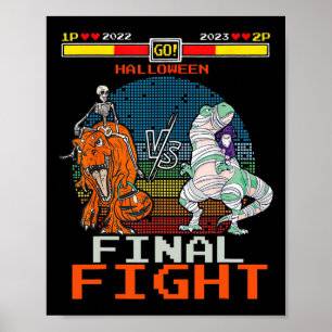 Videospel Halloween T-rex Skeleton Mummy - final Poster
