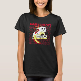 Videospel i Axolotl Gamer Cute Gaming T Shirt