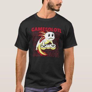 Videospel i Axolotl Gamer Cute Gaming T Shirt