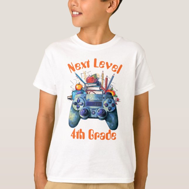 Videospel i back to school t shirt (Framsida)
