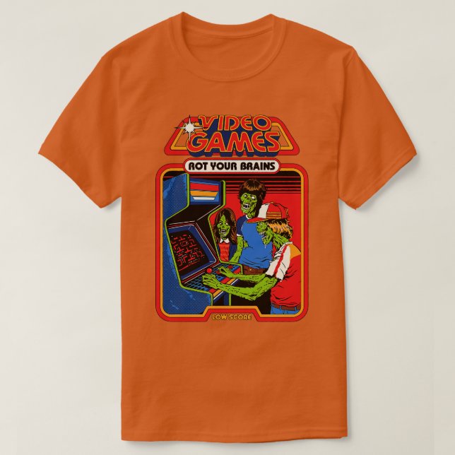 Videospel kör hjärnan 80 t shirt (Design framsida)